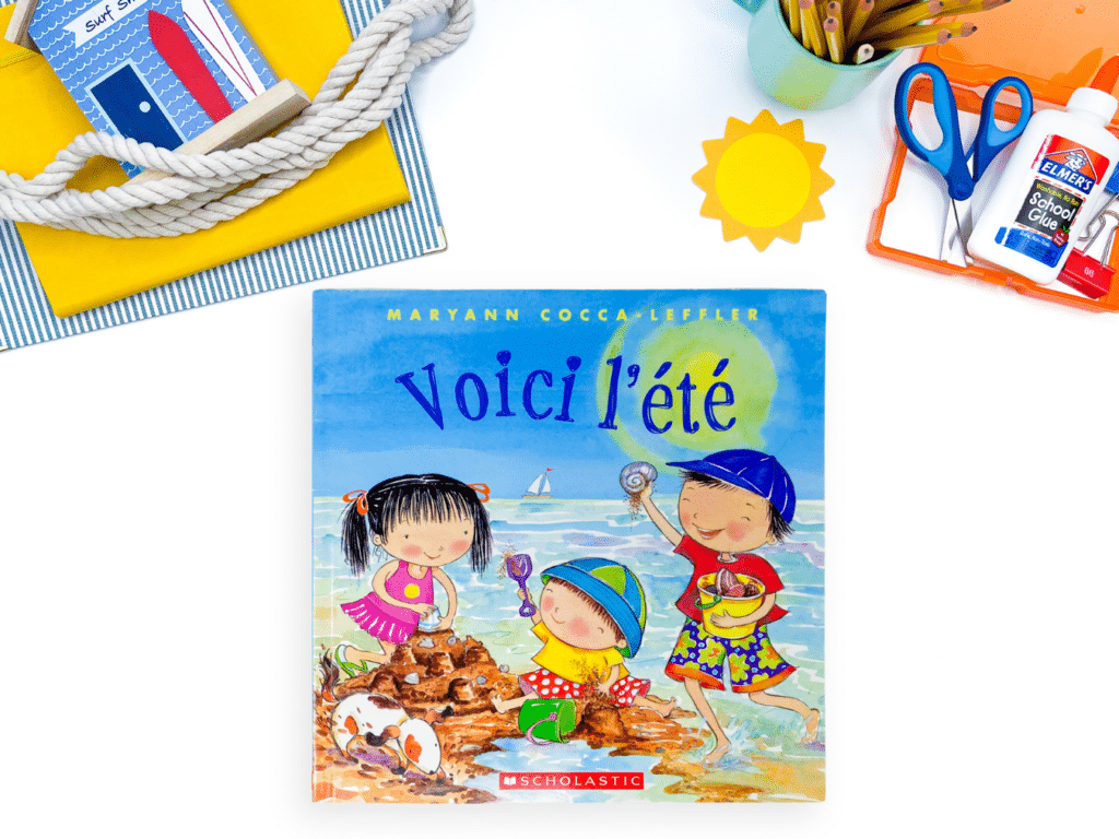 Voici l'été is a great French read aloud book to introduce different summer activities and things we see during the summer.