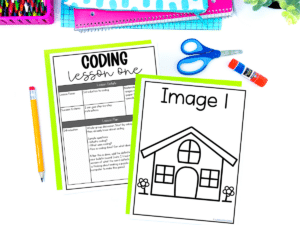 Free French coding activity for Grade 1, including lesson plans