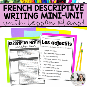 Help your students in primary french immersion with this French descriptive writing unit. It includes lesson plans, activities, a French writing assessment rubric and a craft!