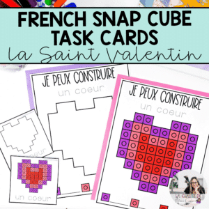 These French snap cube task cards are perfect for early finishers and for your French kindergarten math centres