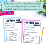 French Decodable Reading Passages with Comprehension Questions for ...