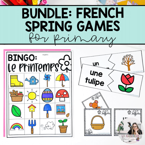 French vocabulary games for primary french immersion classes and core french. Teach your students spring vocabulary with these fun French games