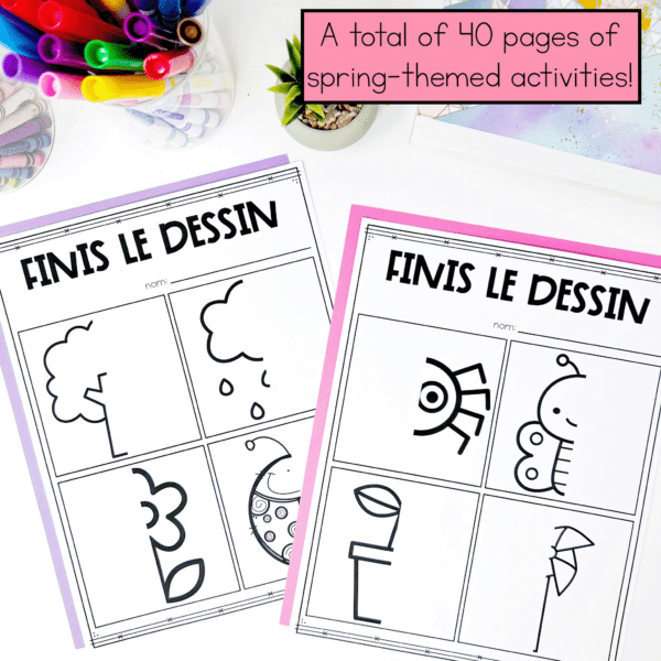French spring themed activities for early finishers