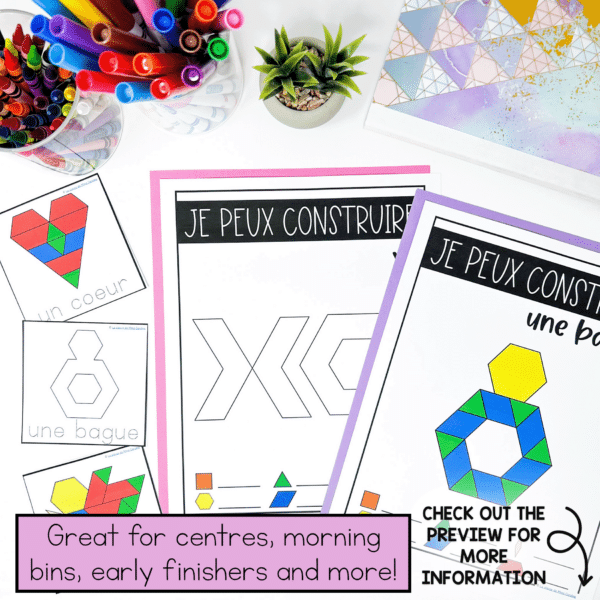 This bundle of French task cards is perfect for any kindergarten or primary class. Use them as morning bins, centres or as French early finishers activities!
