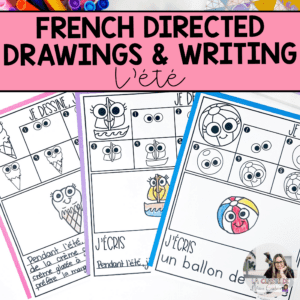 French directed drawing activities are great for early finishers and simple literacy activities