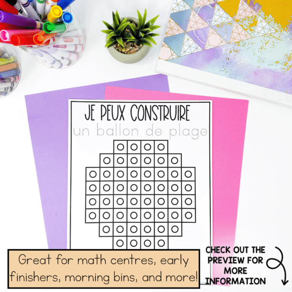 French snap cube task cards are perfect for early finishers, for a math centre in kindergarten and for indoor recess ideas.