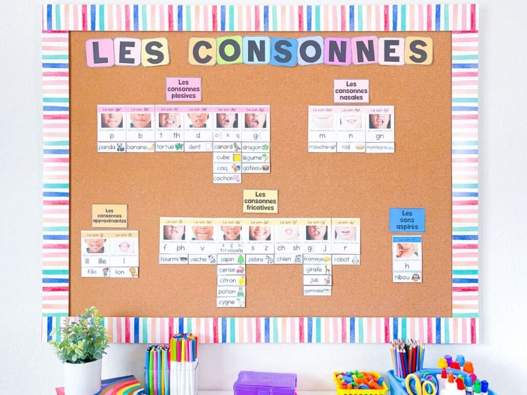 Using a French sound wall in your classroom this year? Don't put the sounds up one at a time. Put them up all at once.