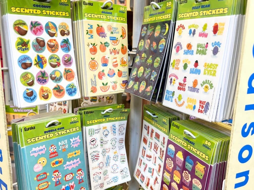 Who doesn't love the nostalgia of scented stickers? These stickers are perfect for having in your teacher toolbox because your students will love them!