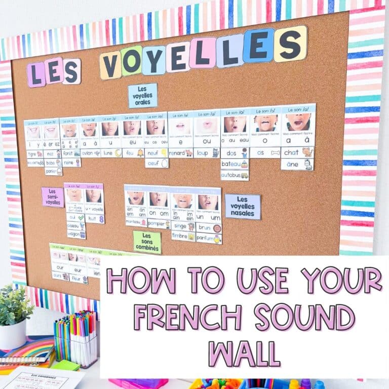 How to use your French sound wall in your classroom. You've bought a sound wall and put it up in your room. Now what? Learn about how to get your students using your sound wall in French class for reading and writing.