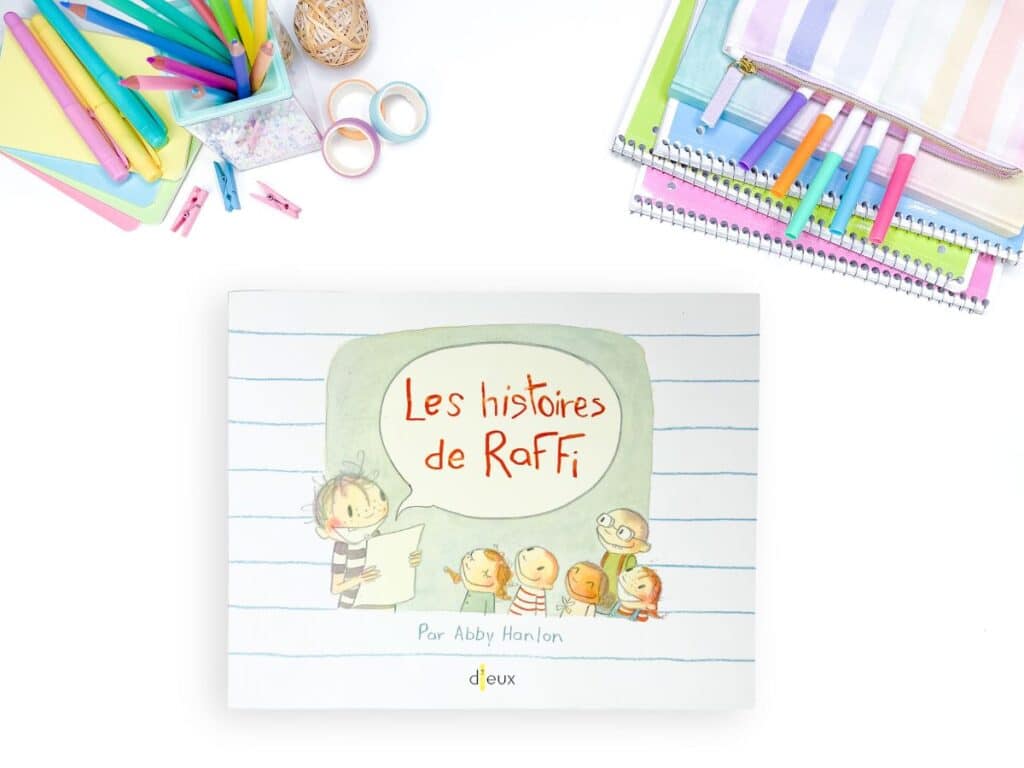Les histoires de Raffi is a great French narrative writing mentor text that helps you teach about finding a topic to write about.