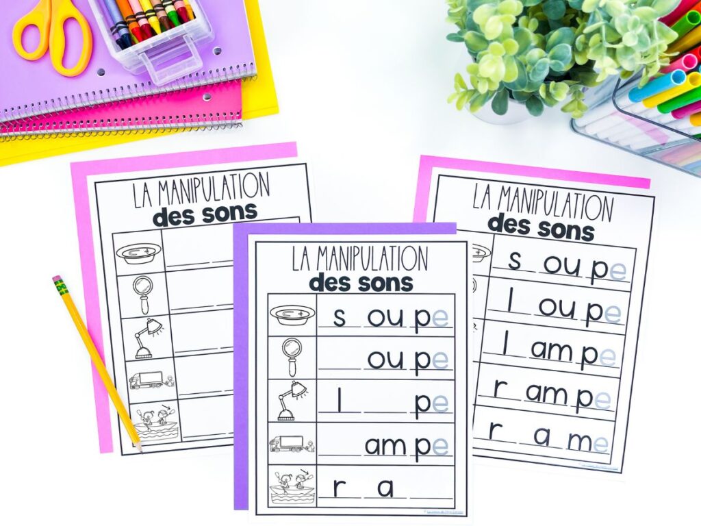 Phoneme manipulation is one of the most important French phonological awareness activities to help students learn to read in French.
