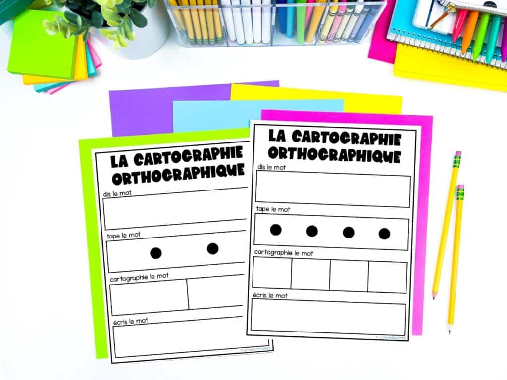 Orthographic mapping works on French phonological awareness and allows students to read and write in French. This free French Science of Reading activity is great to use in Core French and in French Immersion.