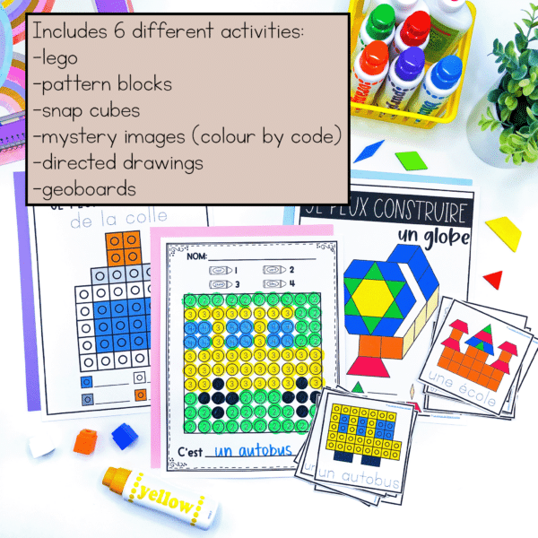 French back to school task card bundle for early finishers