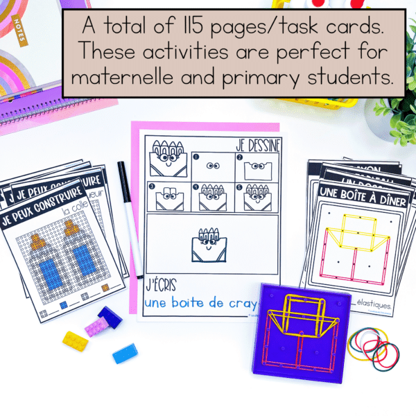 French back to school task card bundle for early finishers