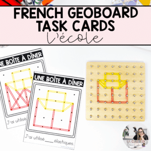 French school geoboard task cards are great for early finishers.
