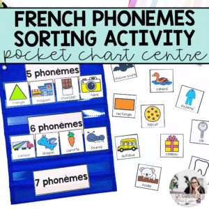 French phoneme literacy centre based on the science of reading. French phonological awareness activity