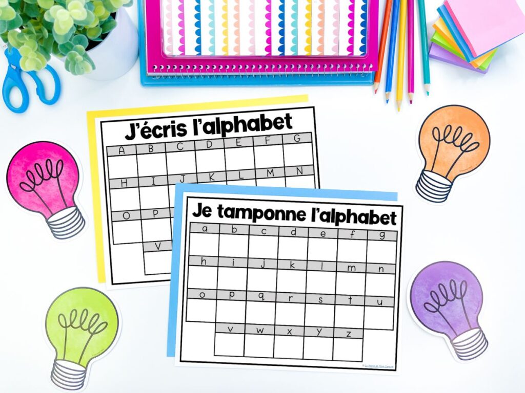 free french alphabet centre for kindergarten