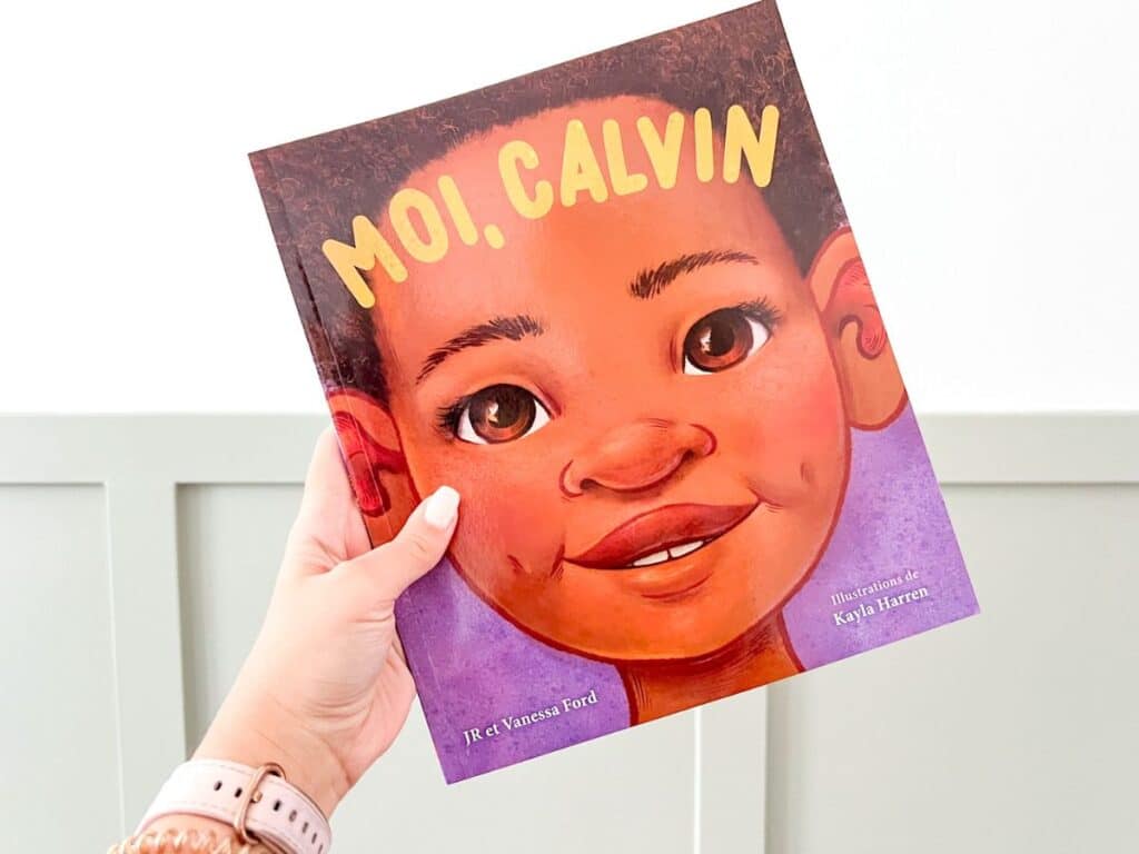 One of the best French books for Pride month about gender identity and transgender. The book is called Moi, Calvin