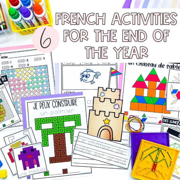 French activity ideas for the end of the year