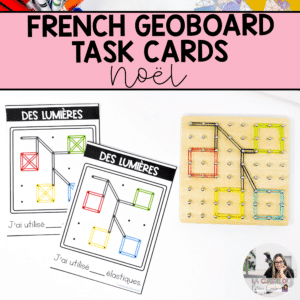 French geoboard task cards for primary and kindergarten students