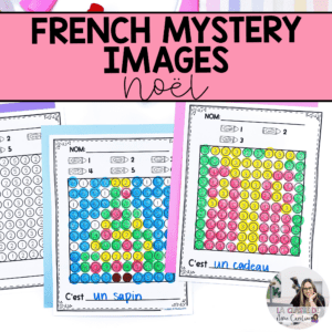 French mystery images colour by code activity