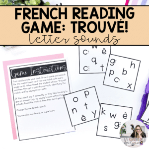 French letter sounds game for kindergarten and grade 1