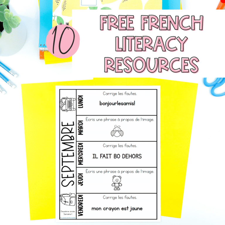 10 free french literacy resources for French immersion