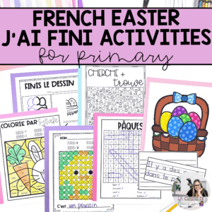 French Easter early finishers activities for primary students