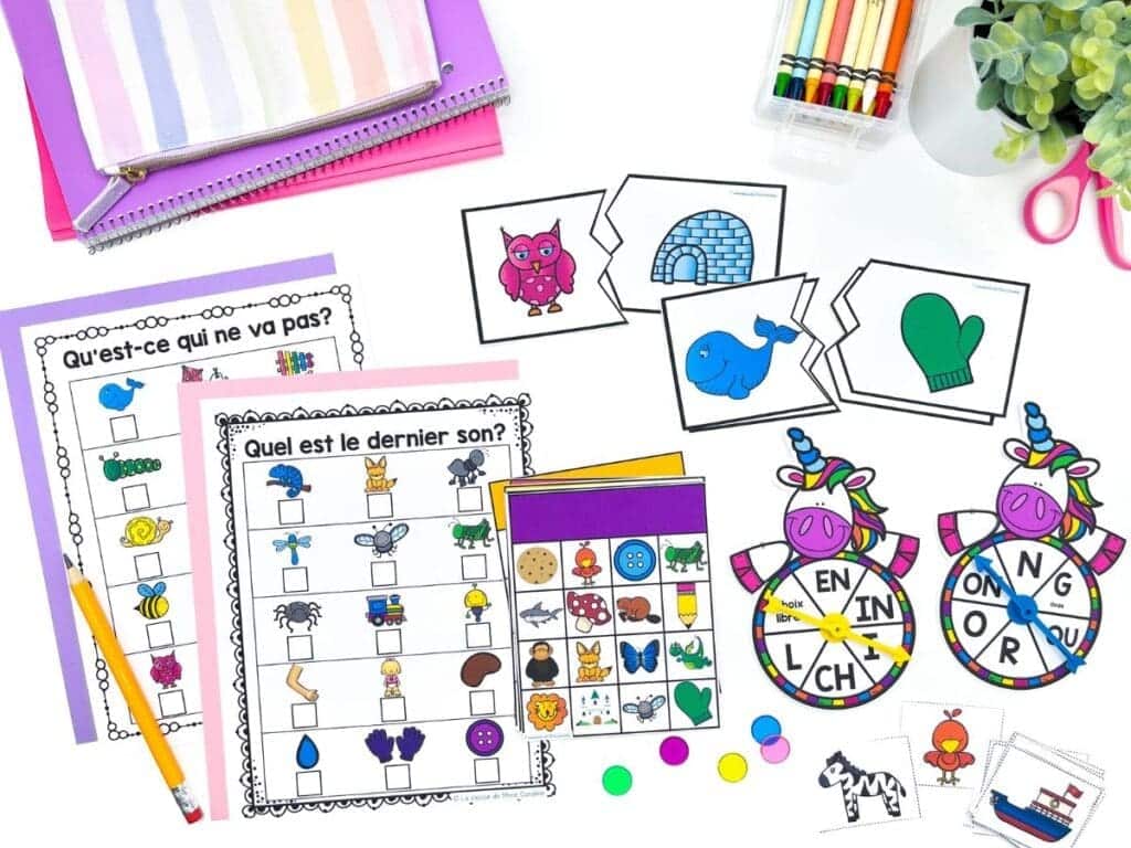 Literacy centre to help you teach beginning sounds in French
