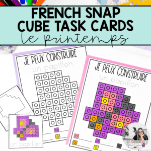 French task cards for kindergarten, grade 1, grade 2