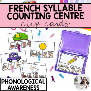 French phonological awareness centre. Syllable clip cards