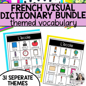 French dictionary visual 31 themes