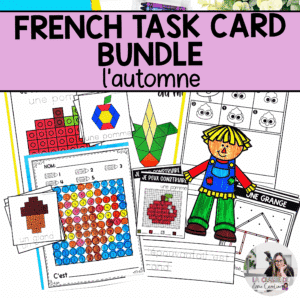French fall task card bundle