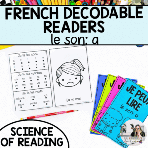 set of 5 decodable readers for the French vowel sound a
