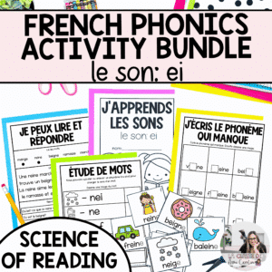 French phonics worksheets and activities for consonant blends ei