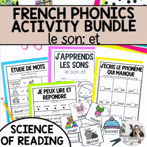 French phonics worksheets and activities for et