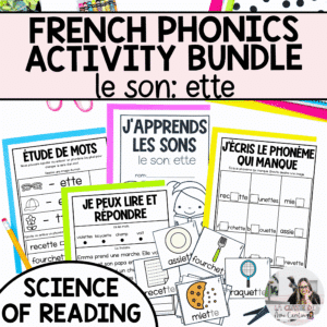 French phonics worksheets and activities for ette
