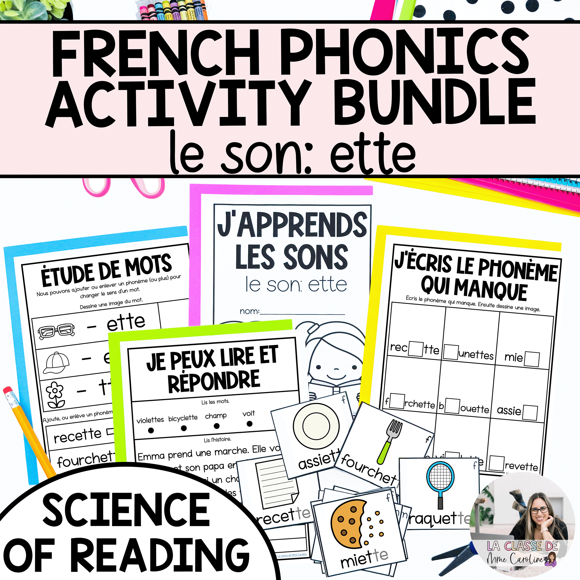 French phonics worksheets and activities for ette