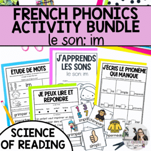 French phonics worksheets and activities for im